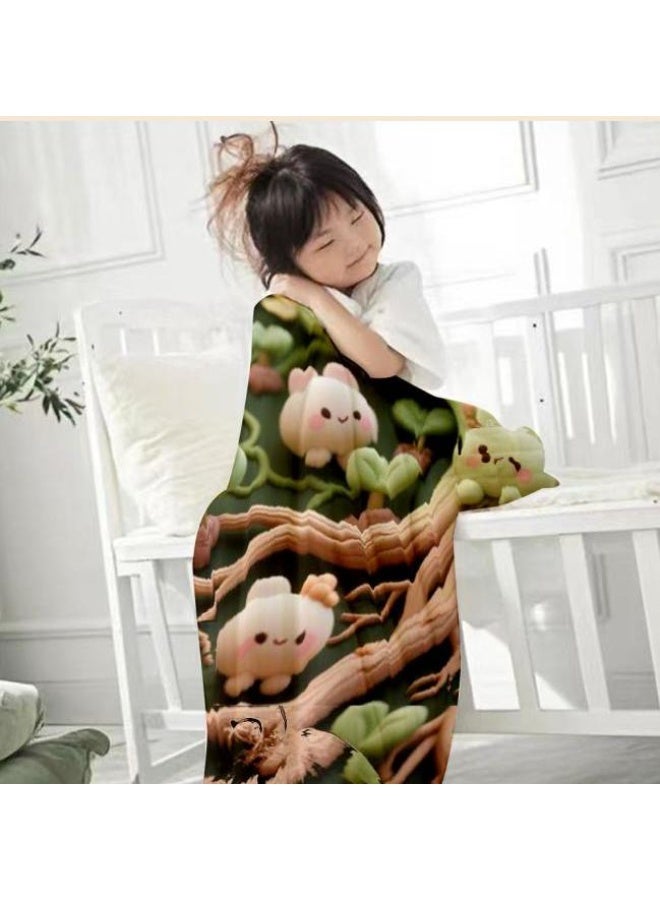 general Baby and children's cartoon flannel thin blanket (warm and comfortable, suitable for sleep, game use) 70cm*100cm - Image 3