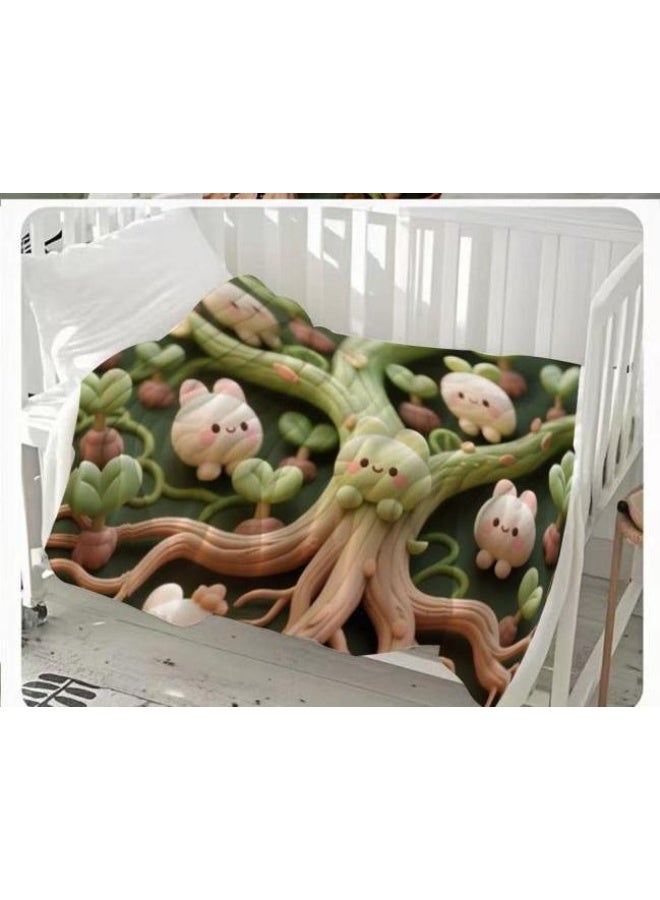 general Baby and children's cartoon flannel thin blanket (warm and comfortable, suitable for sleep, game use) 70cm*100cm - Image 2