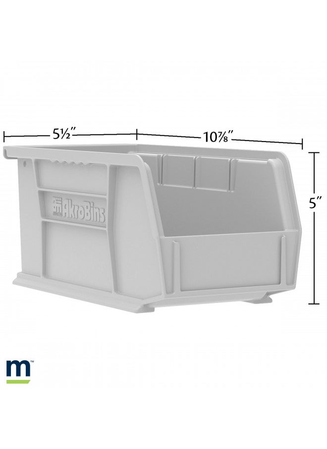 Akro-Mils 30230 AkroBins Plastic Hanging Stackable Storage Organizer Bin, 11-Inch x 5-Inch x 5-Inch, Blue, 12-Pack