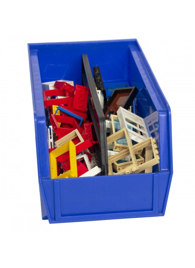 Akro-Mils 30230 AkroBins Plastic Hanging Stackable Storage Organizer Bin, 11-Inch x 5-Inch x 5-Inch, Blue, 12-Pack