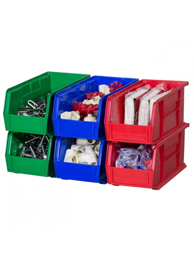 Akro-Mils 30230 AkroBins Plastic Hanging Stackable Storage Organizer Bin, 11-Inch x 5-Inch x 5-Inch, Blue, 12-Pack