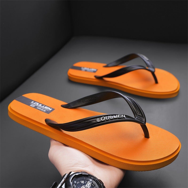 2024 Summer Lightweight Flip-Flops Men'S Shoes Outer Wear Casual Fashion Solid Color Slippers Thailand Personalized Sandals Beach Shoes - Image 5