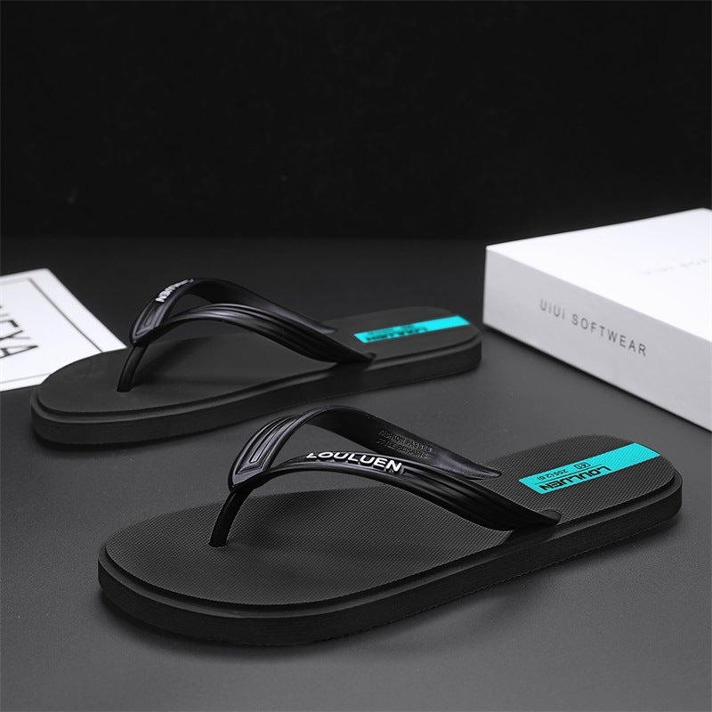 2024 Summer Lightweight Flip-Flops Men'S Shoes Outer Wear Casual Fashion Solid Color Slippers Thailand Personalized Sandals Beach Shoes - Image 3