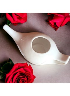 Jala Neti Pot Porcelain Ceramic Neti Pot For Nasal Cleansing Sinus And Passages For Optimal Health (White) - pzsku/Z9E586AAA2F295418828BZ/45/_/1735816210/2e237ac1-800e-40d4-adc2-47faaed2699d