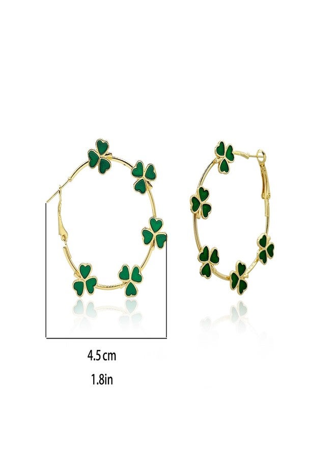 DOLLESS St Patricks Day Earrings Irish Green Hat Clover Dangle Earrings shamrock Holiday Earring for Women (Style-F) - Image 5