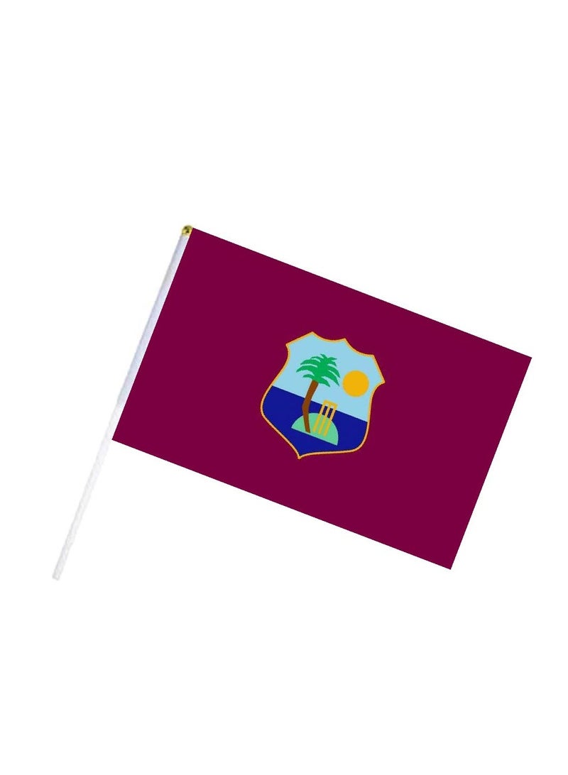 مجموعة هدايا رياضية لعشاق الكريكيت من جزر الهند الغربية للبالغين - عبوة من 3 قطع: حقيبة برباط، علم يدوي، قبعة - مثالية لفعاليات جزر الهند الغربية الرياضية ومباريات الكريكيت - Image 2