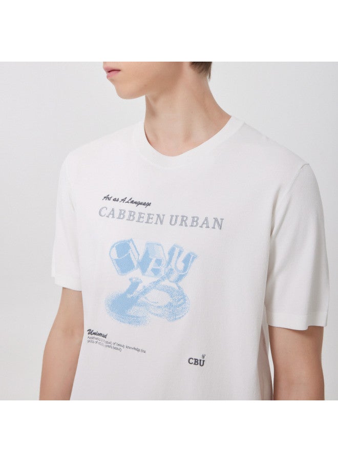 Cabbeen Mall Same Style] Men's Casual T-shirt Summer Trend Comfort Short Sleeve Fashion Versatile Street Casual - Image 5