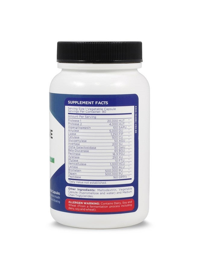 Zenesis Labs إنزيمات الهضم من زينيسيس لابز - مع الأميلاز، البروميلين، البروتياز، الليباز، و 14 إنزيم آخر - 90 كبسولة - Image 2