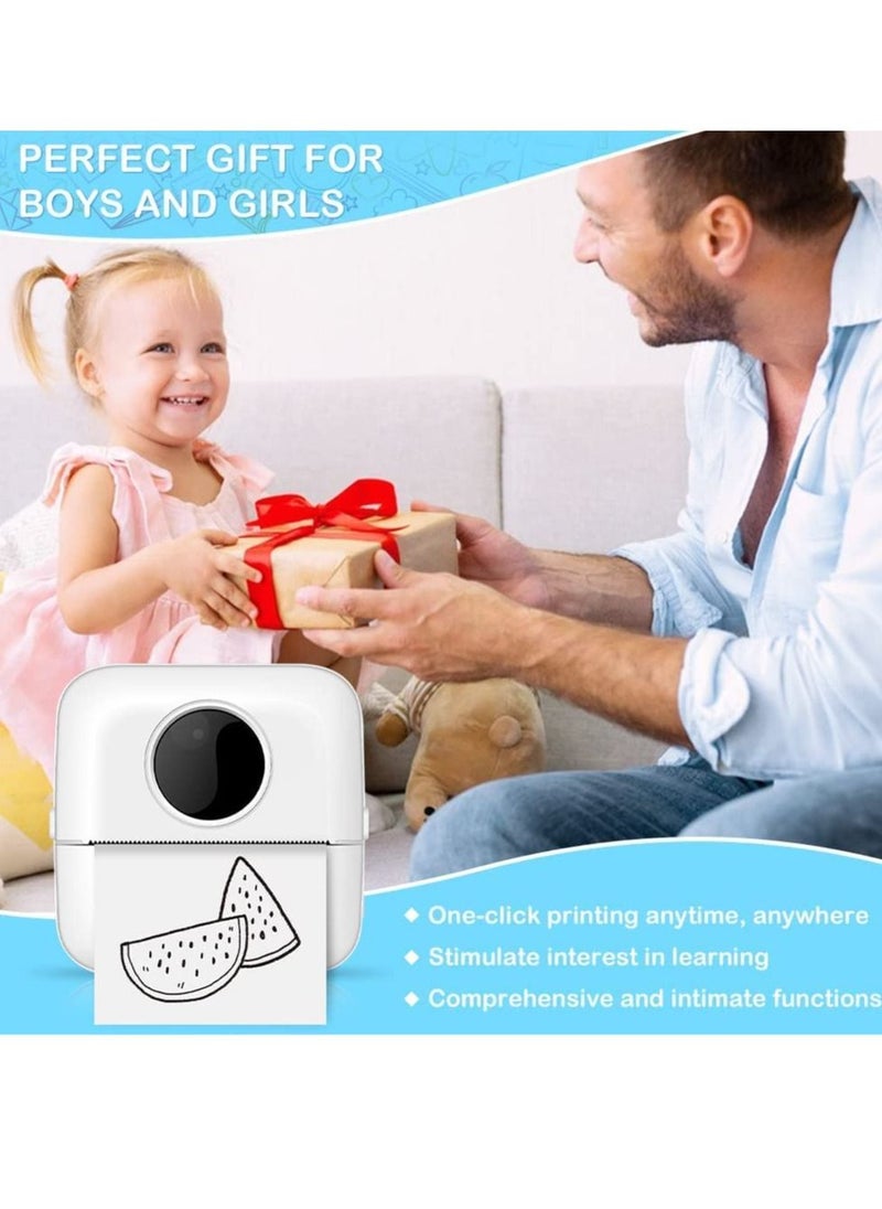 Arabest - Label Printer, Portable Thermal Printer, Mini Photo Printer, Rechargeable Labeler, Small Bluetooth Inkless Printer with 11 Rolls Thermal Paper for Android and iOS Smartphones - Image 1