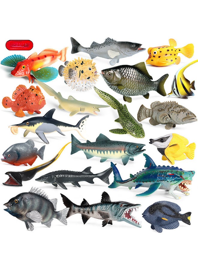 Realistic Animal Plant Simulation Models Toys-Color:M-1804 Jaro Fish