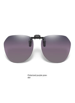 Sunglasses Clip Ultra-light Driving Special Anti-ultraviolet Sunglasses Polarized Clip Can Be Upturned Myopia Glasses-Polarized Purple Powder Sheet