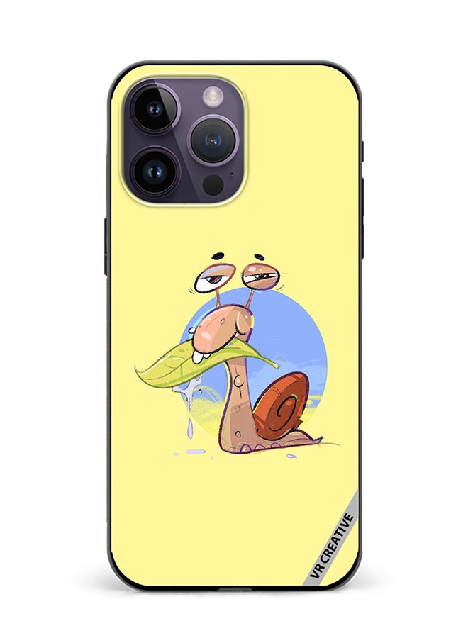 VR CREATIVE Protective Case Cover For Apple iPhone 15 Pro Max Chill Snail Design Multicolour - Image 1