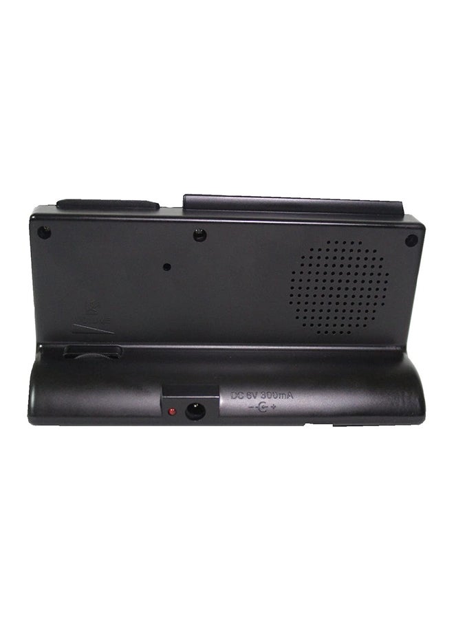Digital Azan Table Alarm Clock Carbon Fibre Black 15x9.5cm  - Image 2