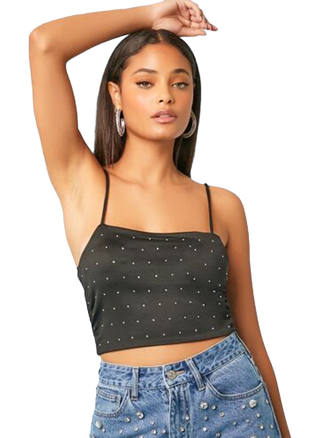 FOREVER 21 Rhinestone Cropped Cami - Image 1