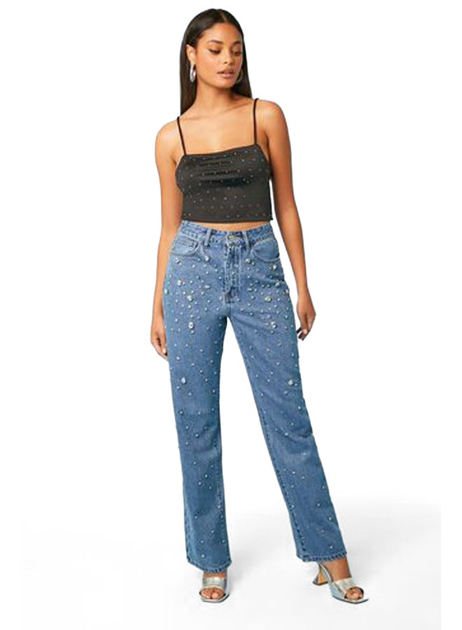 FOREVER 21 Rhinestone Cropped Cami - Image 5