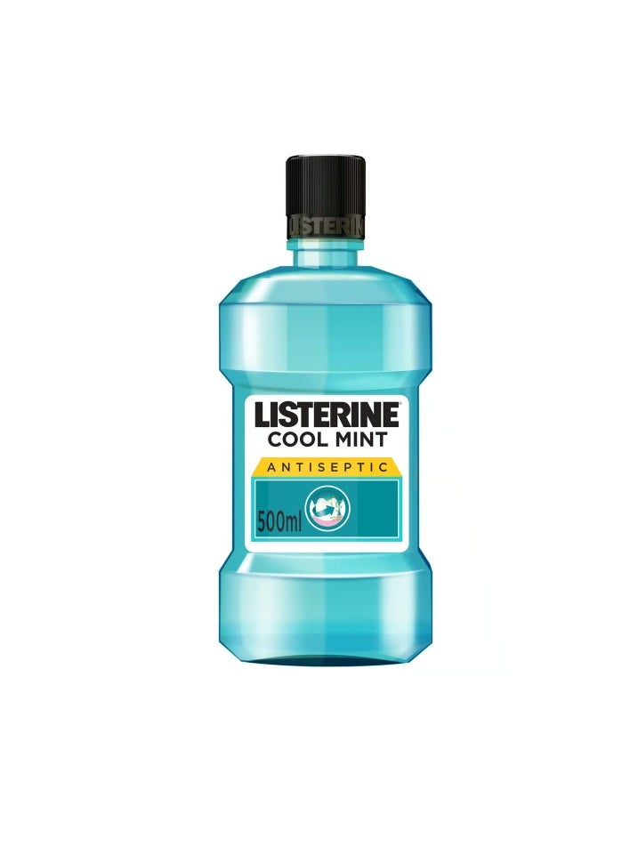 Listerine Cool Mint Antiseptic Mouthwash Anti Plaque Bad Breath Mouth Freshener Mouthrinse 500ml 