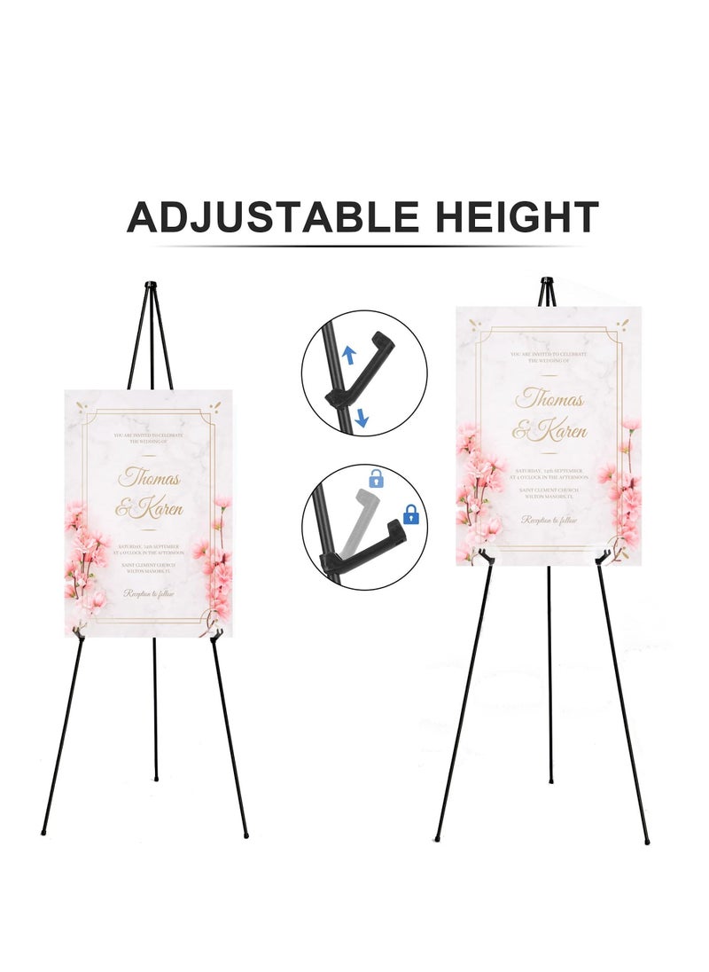 SYOSI - SYOSI 2 Pack Easel Stand for Wedding Sign 69 Inch Easel Stand Adjustable Easels for Display Painting Easels Large Floor Metal Easel Tripod with Portable Bag Fit for Lobby Exhibition - Image 1