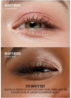 KAJA Beauty Bento Collection ; Mosaic Chrome + Shimmer + Matte ; 18 Coral Sunrise Coral Peach ; 2019 Best Of Beauty Award In Glitter Pressed Category  - Image 3