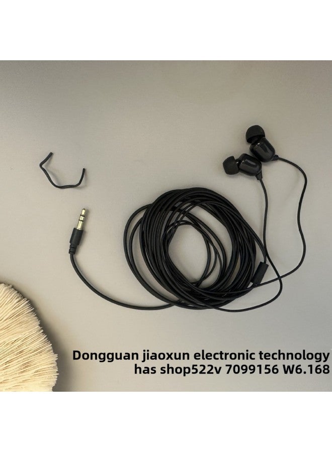 In-ear Monitoring Earphones Extension Cable Anchor Earphones 3m Wires Long With Mic Earphones 3m Wires Mp3 Earphones-Color:3m With Wheat White  - Image 3