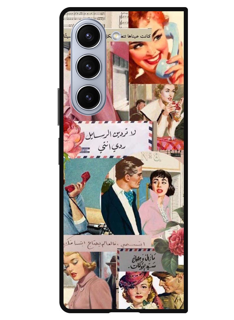 Theodor Protective Case Anti Scratch Shock Proof Bumper Cover For Samsung Galaxy Z Fold 5 Vintage - Image 1