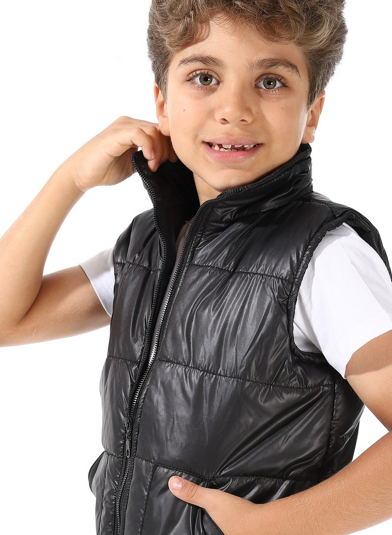 Andora Turtle Neck Bomber Vest For Boys  - Image 4