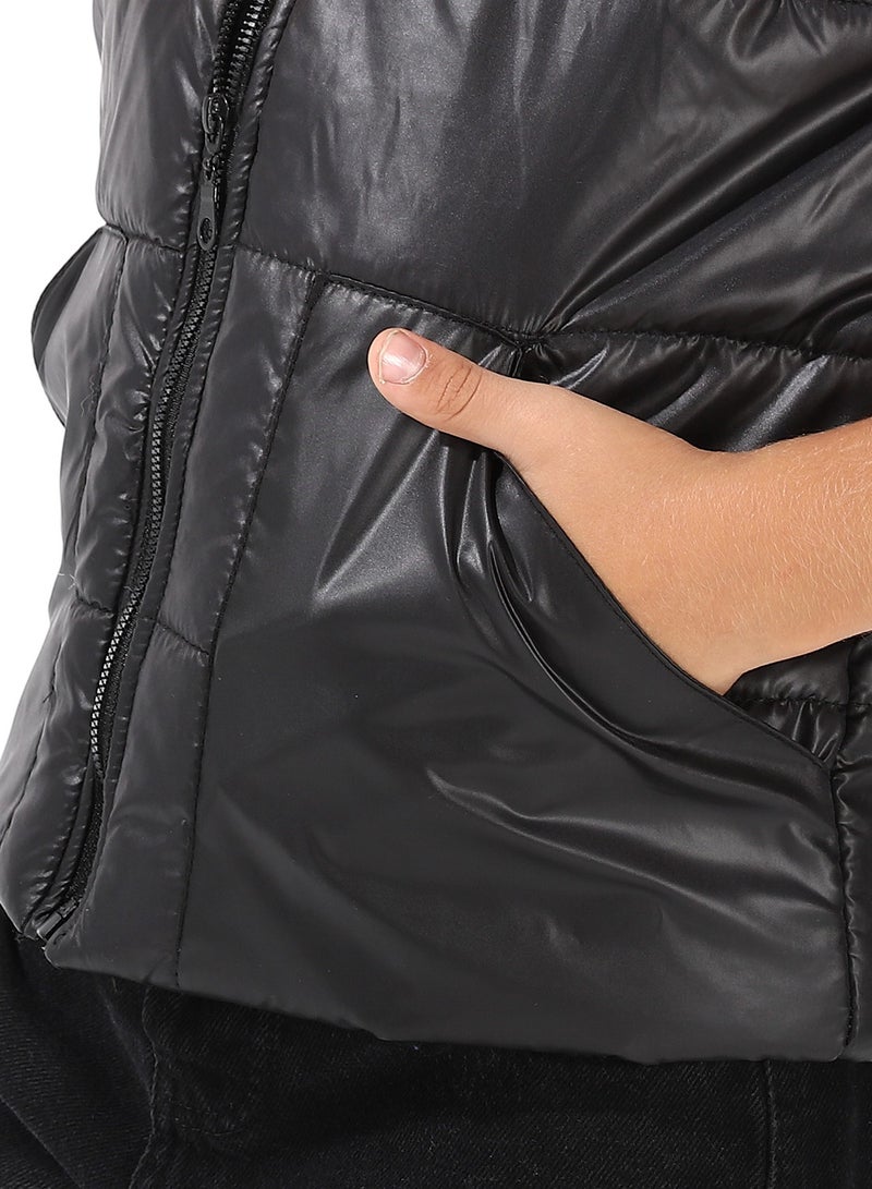 Andora Turtle Neck Bomber Vest For Boys  - Image 5