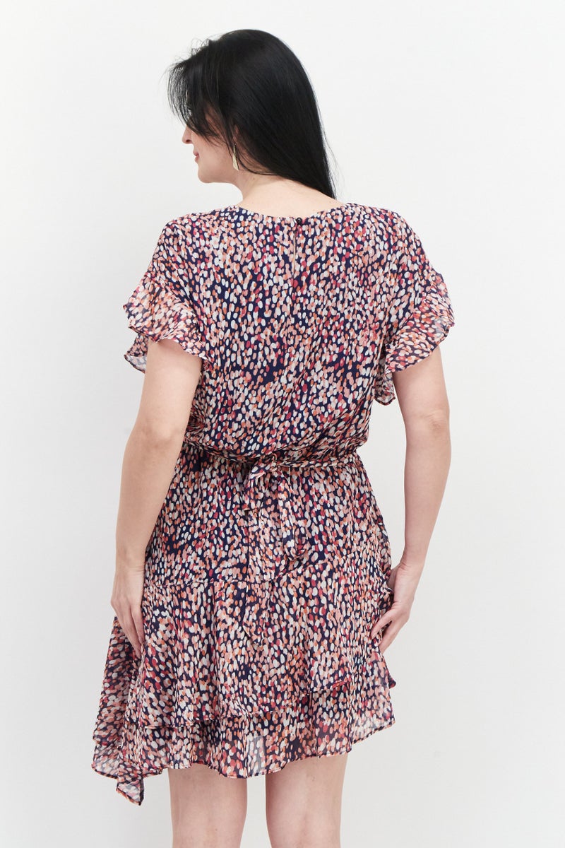 Aqua Women Allover Print Mini Dress, Multicolor - Image 2