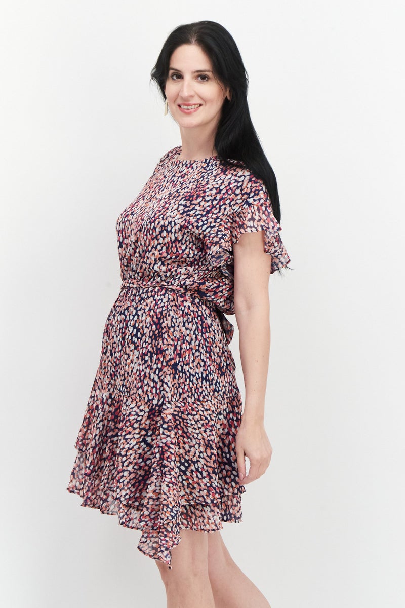 Aqua Women Allover Print Mini Dress, Multicolor - Image 4