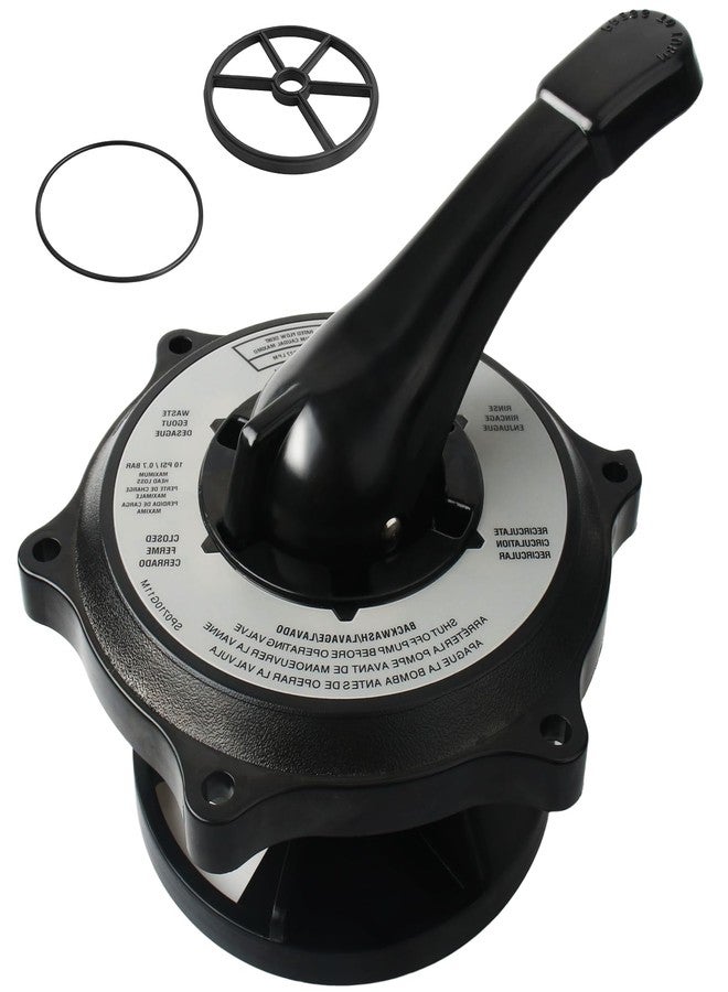 Dfnidy SPX0710XBA17 Key Cover and Handle Assembly for Hayward Multiport Valve Replacement, Pool Sand Filter Pump Parts Compatible with 1 1/2" Vari-Flo Valves SP0710, SP0710X, SP0711, SP0712, with Gasket - Image 1