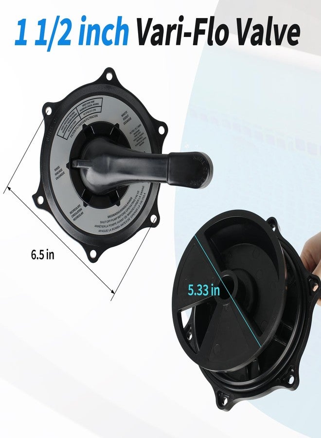Dfnidy SPX0710XBA17 Key Cover and Handle Assembly for Hayward Multiport Valve Replacement, Pool Sand Filter Pump Parts Compatible with 1 1/2" Vari-Flo Valves SP0710, SP0710X, SP0711, SP0712, with Gasket - Image 3