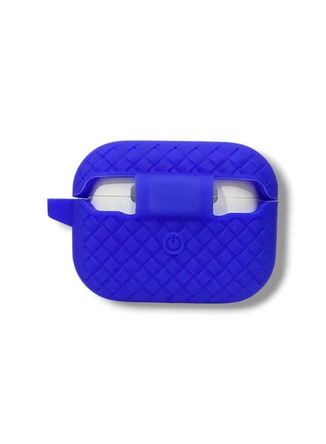 AirPods Pro 2 Silicone Case with Stylish Ribbed Design - Blue  - Image 4