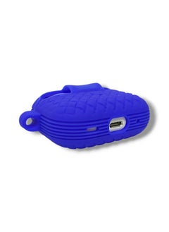 Generic AirPods Pro 2 Silicone Case with Stylish Ribbed Design - Blue  - Image 3