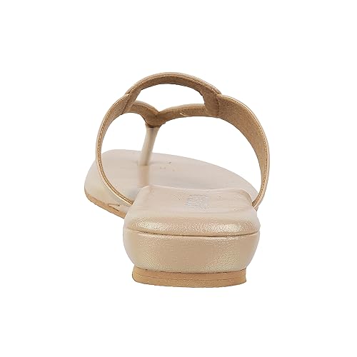 Metro Women Gold Suede Ethnic Beaded Slip-on UK/5 EU/38 (32-588) - Image 4