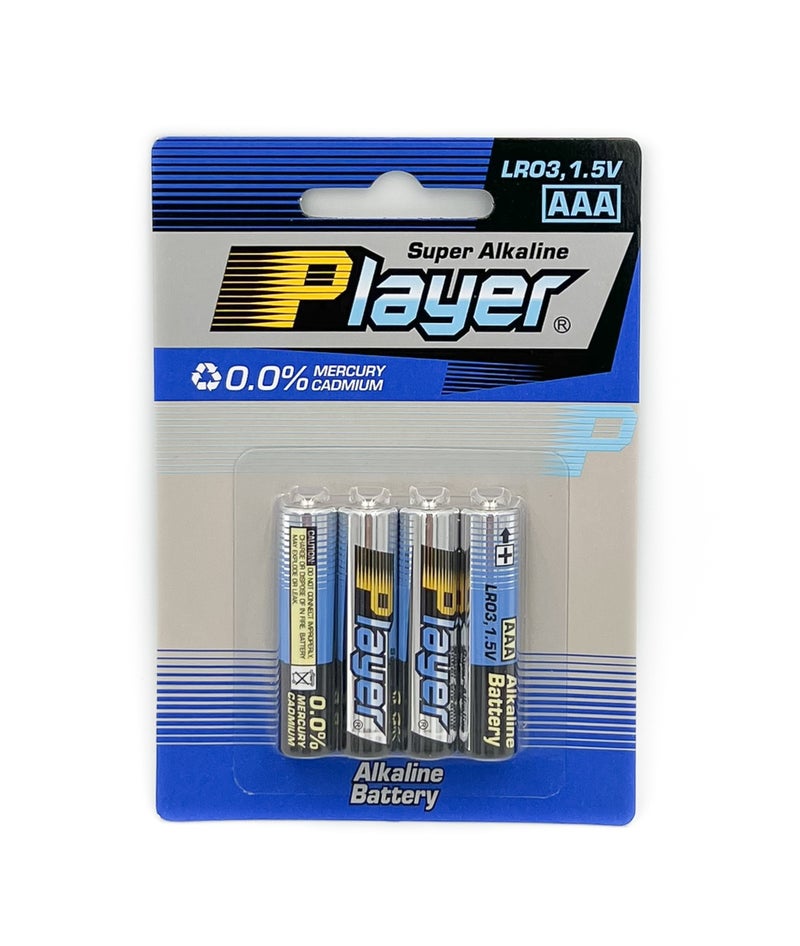 Player 4 Pieces AAA Super Alkaline Batteries - Image 1