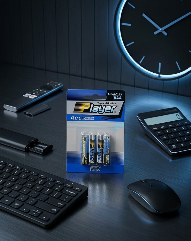 Player 4 Pieces AAA Super Alkaline Batteries - Image 4