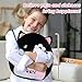 Easfan Get Well Soon Stuffed Cat Plush Pillow Cozy Black Kitty Snuggle Soft Toy with Rainbow Belly Gifts or Patients Girls Boys Women Men After Surgery 12 - Image 4