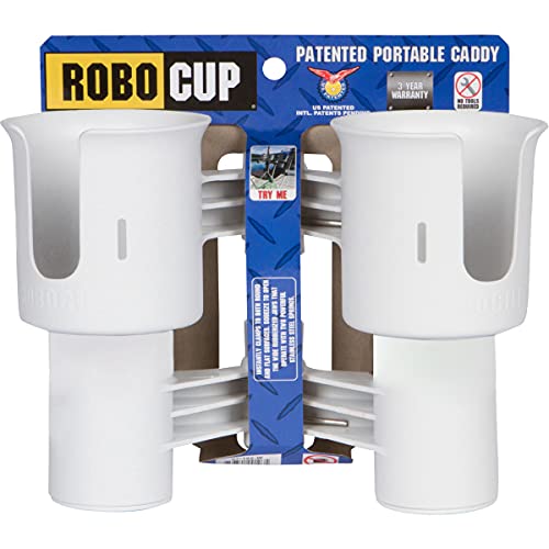 ROBOCUP, (White), Best Cup Holder for Drinks, Fishing Rod/Pole, Boat, Beach Chair, Golf Cart, Wheelchair, Walker, Drum Sticks, Microphone Stand - Image 2