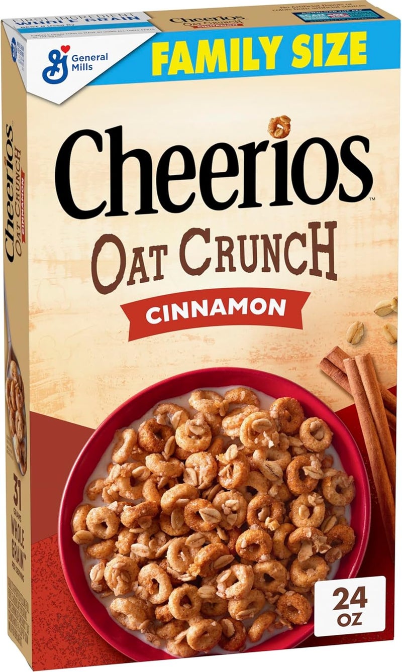 Cheerios حبوب الإفطار من تشيريُس بنكهة القرفة، حجم عائلي، 24 أونصة - Image 1