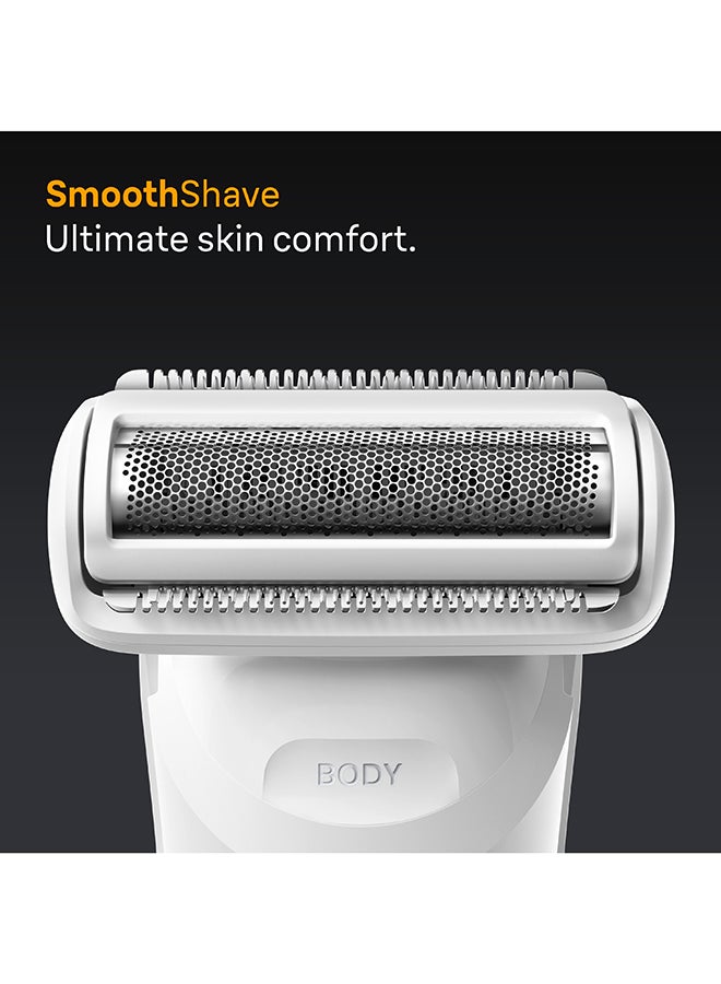 BRAUN Body Groomer Series 5, +6 Grooming Tools, Trim & Shave Hair, BG5550 Light Grey - Image 3