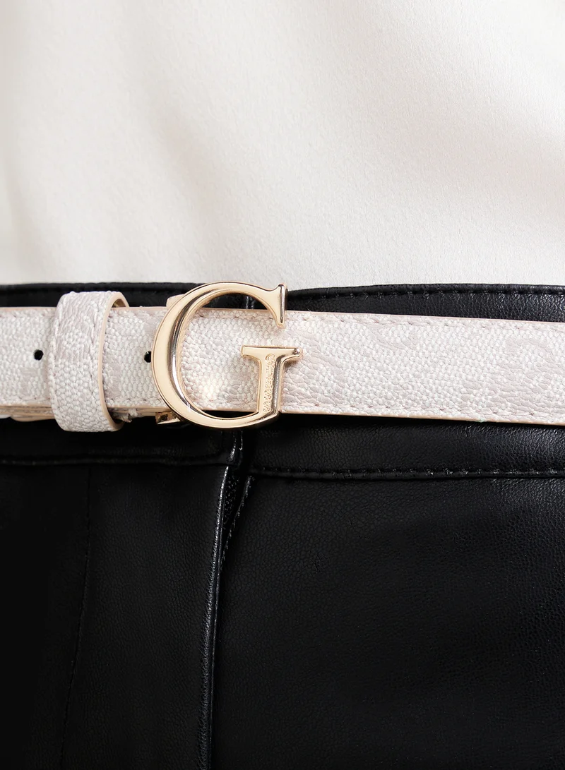 GUESS Logo Detailed None Allocated Hole  Belt