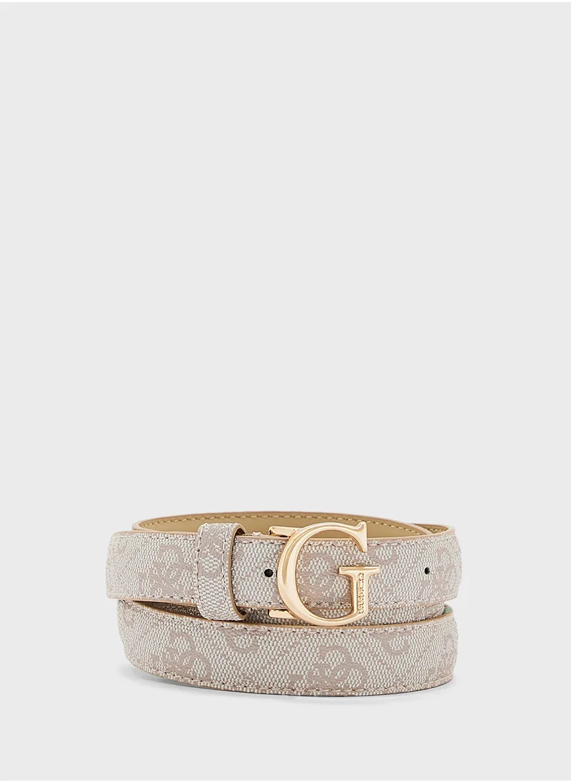 GUESS Logo Detailed None Allocated Hole  Belt