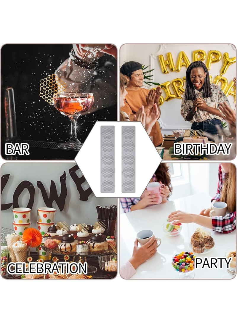 SOLARAE Honeycomb Molds Silicone, 2 PCS Fondant Molds with Hollow 3D Beehive Candy Lace Silicone Molds for Baking, Polymer Clay, Sugar Craft Dessert Cupcake Cake Decorating - Image 5