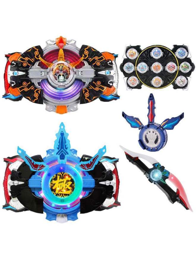 Rob Transformer Toy Transformed Turnip Monster Galaxy Obu Swing Flash Crystal Suit-Color:Beautiful Sword Transformer + Storage Box + 42 Crystals Free