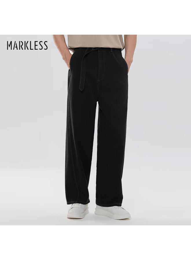 Markless men's New Retro Washed Straight Jeans 5001 Denim Black L - Image 1