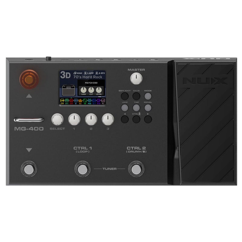 NUX MG-400 Multi Effects Pedal, Amp Modeling, 512 samples IR, 10 Independent Moveable Signal Blocks - Image 1