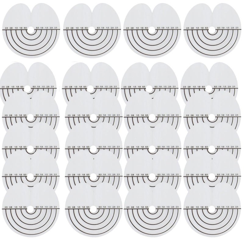 FeiHong 50 Pcs Heat Shield Guards for Hair Extension with scale Single Hole Round Spacer Template Clear PVC Fusion Keratin Glue Protector Templates for Hair Extensions 