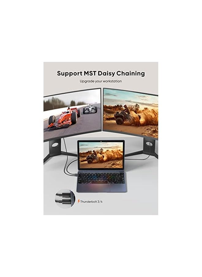 CableCreation - Type C To Dp 1.4 Adapter 6Feet 8K 60Hz With Hdr Usb 3 To Dp 1.4 Cord 32.4Gbps Thunderbolt 3 4 Compatible For Oculus Rift S Macbook Pro Air Xps 15 Surface Pro 1.8M 72Inch - Image 1