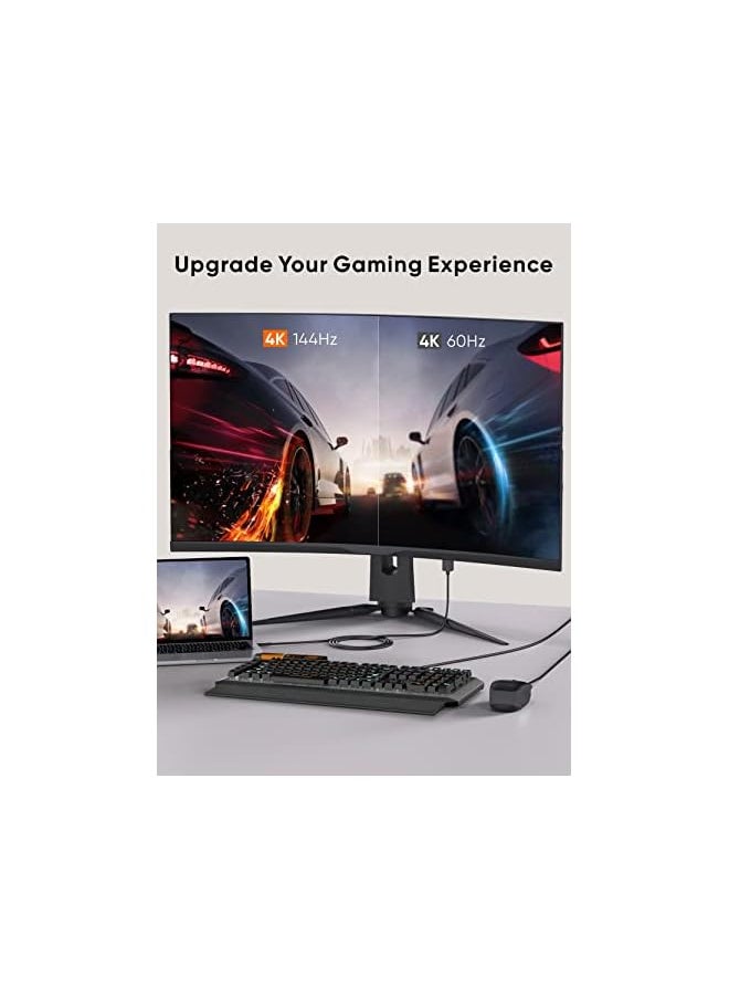 CableCreation - Type C To Dp 1.4 Adapter 6Feet 8K 60Hz With Hdr Usb 3 To Dp 1.4 Cord 32.4Gbps Thunderbolt 3 4 Compatible For Oculus Rift S Macbook Pro Air Xps 15 Surface Pro 1.8M 72Inch - Image 1