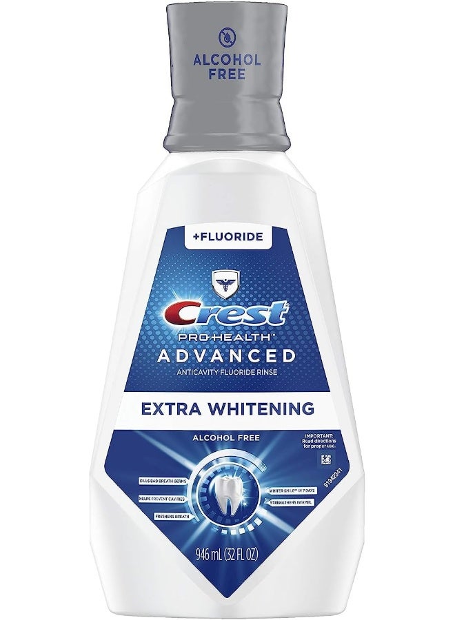Crest Pro-Health Advanced Mouthwash with Extra Whitening, Energizing Mint, 31.9 Fluid Ounce - Image 1