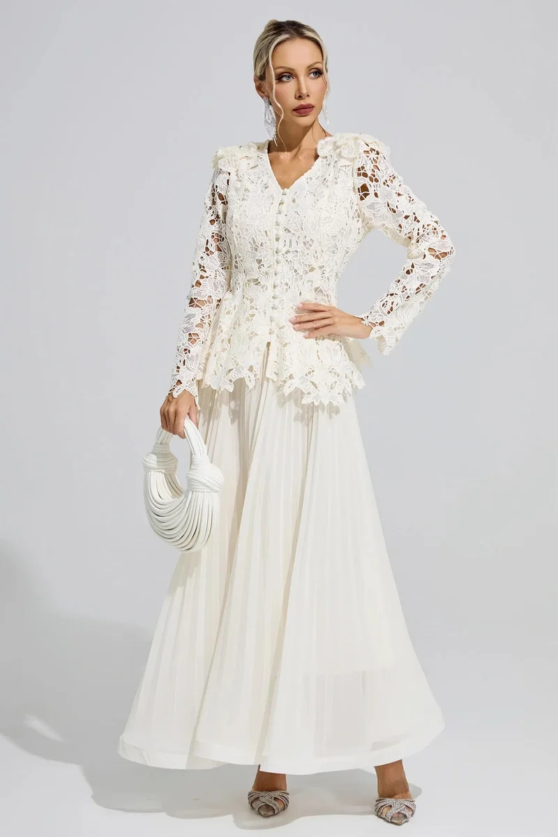 Catchall Reich Lace Pleated Set